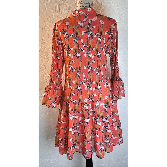 Lindi Women’s Vintage Boho Floral Long Sleeve Tunic Blouse Dress, size Large - Picture 5 of 9